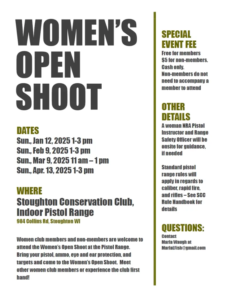 Women's Open Shoot Flyer